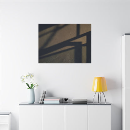 Sophisticated Shadow Play Canvas Art - Moody Minimal Dark Japandi