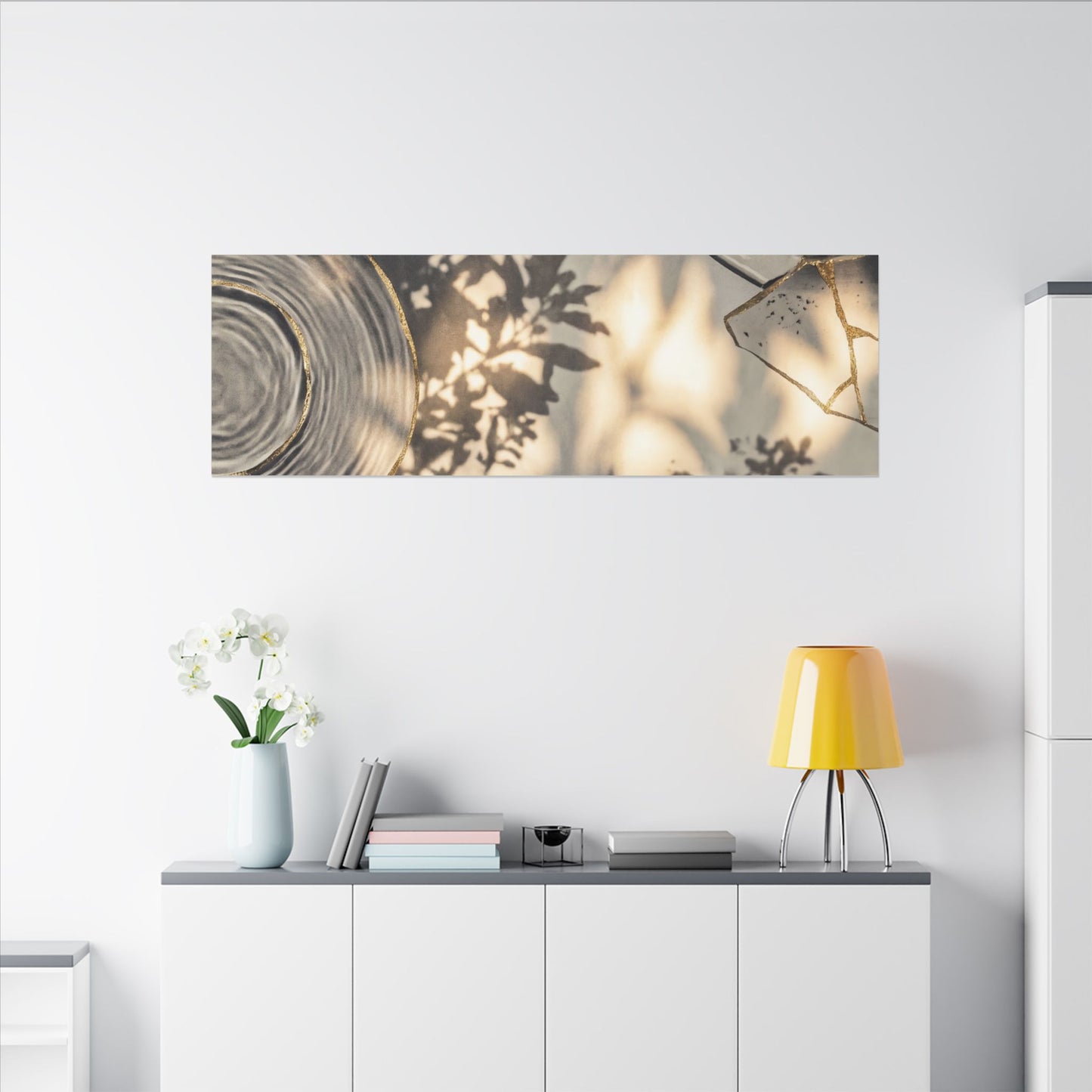 Healing Water Ripple Canvas Art - Gold Vein Kintsugi
