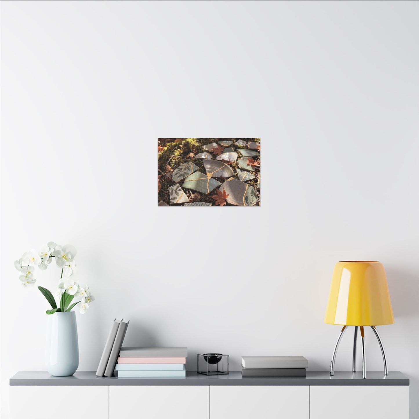 Broken Pottery Japanese Pattern Canvas Art | Elegant Japandi Art