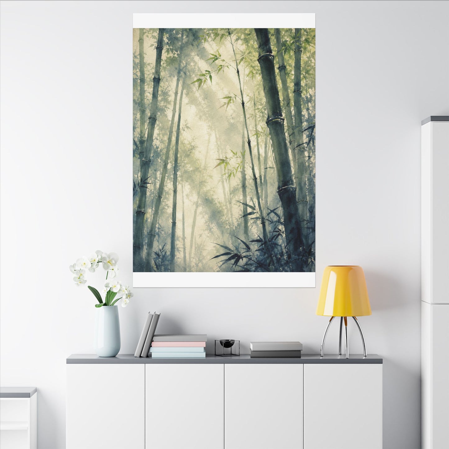 Bamboo Grove Spring Canvas Art | Zen Serene Design