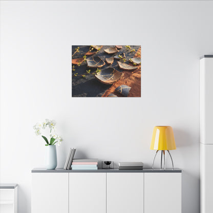 Spring Broken Pottery Gold Vein Canvas Art | Philosophical Decor