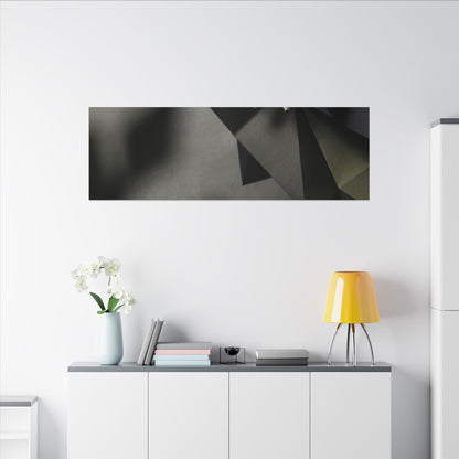 Paper Fold Moody Minimal Canvas Art | Luxurious Dark Japandi Art