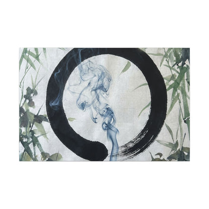 Zen Incense Smoke in Moonlight | Enso Canvas Art