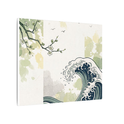 Spring Ocean Wave Ukiyo E Inspired Canvas Art | Serene Decor