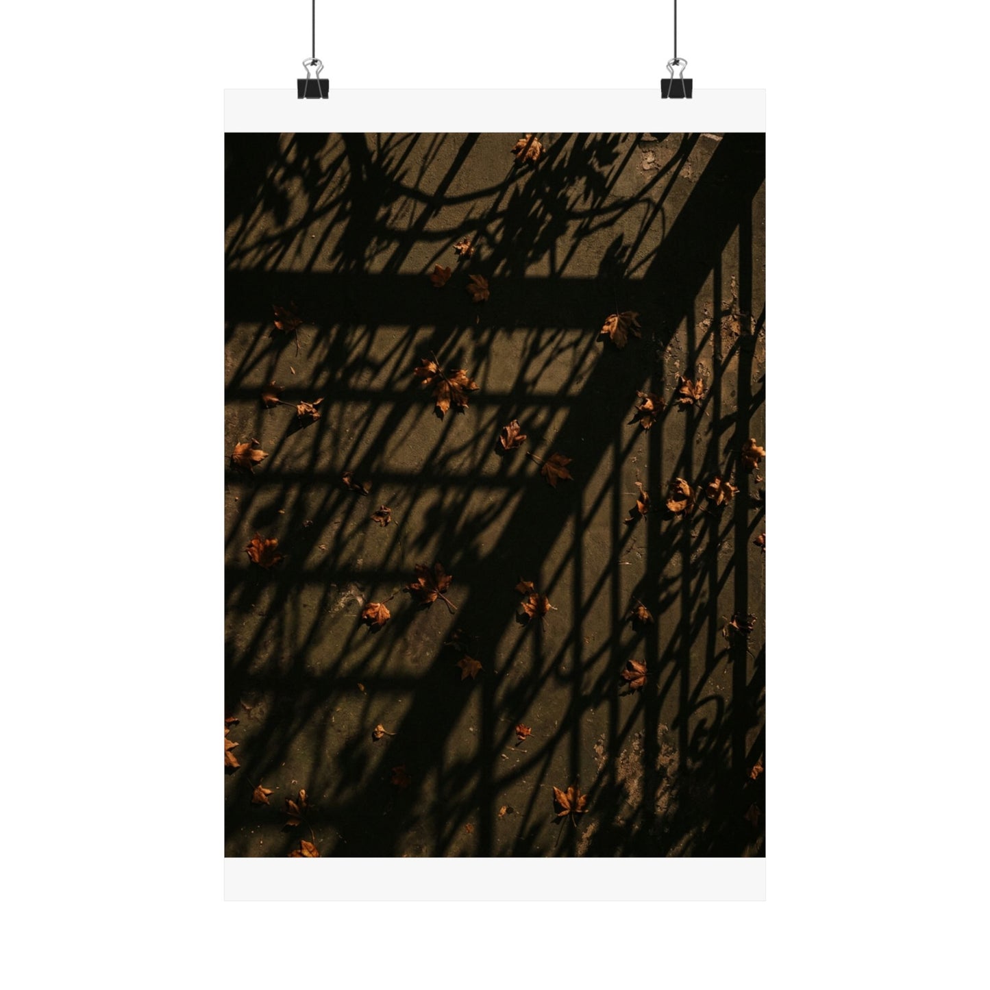Kanso Shadow Play Wall Art Print - Dark Japandi Moody Minimal Art Print
