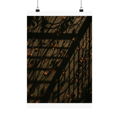 Kanso Shadow Play Wall Art Print - Dark Japandi Moody Minimal Art Print