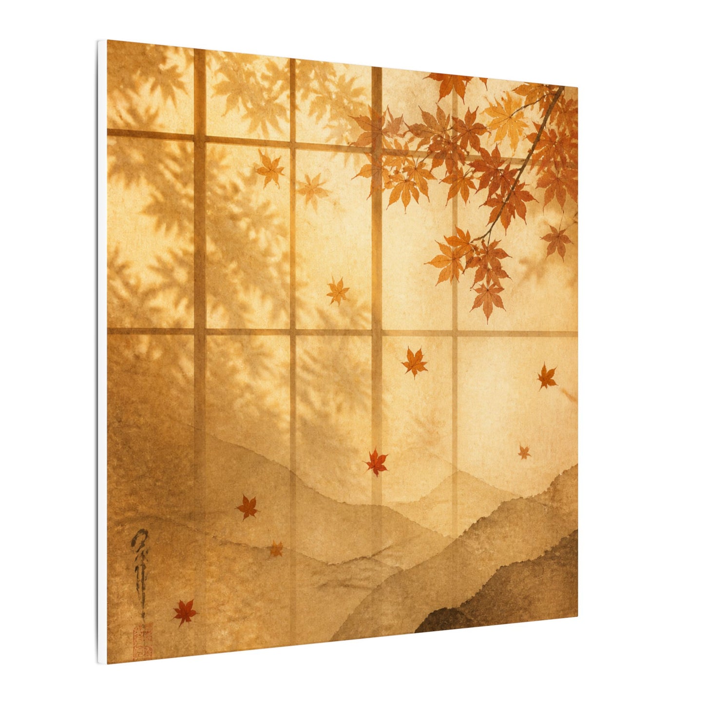 Shoji Screen Texture Canvas Art | Earthy Japandi Art