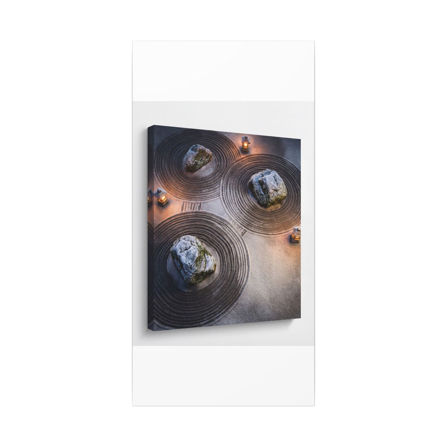 Candlelight Rock Garden Canvas Art - Japandi Ma