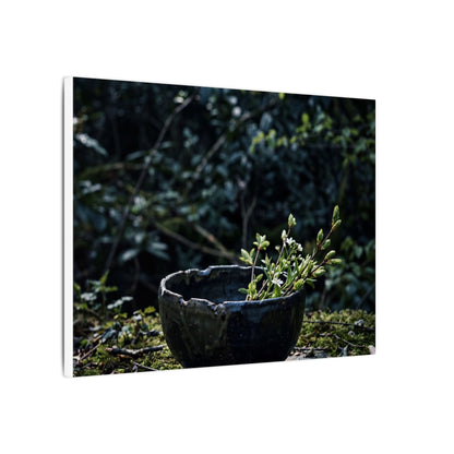 Dappled Ceramic Bowl Canvas Art - Dark Japandi Datsuzoku