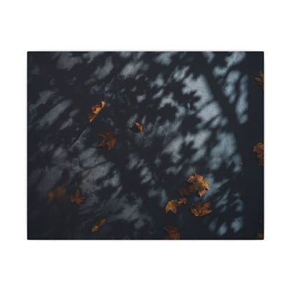 Autumn Shadow Play Shadow Zen Canvas Art | Atmospheric Decor