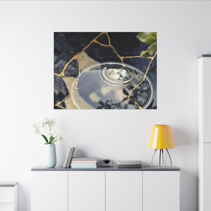 Water Ripple Spring Canvas Art | Kintsugi Beautiful Design