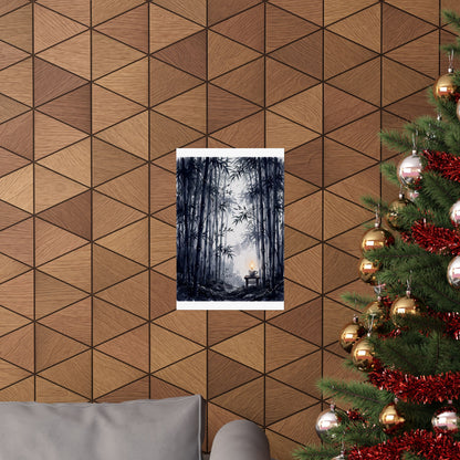 Bamboo Grove Spring Wall Art Print | Zen Peaceful Design