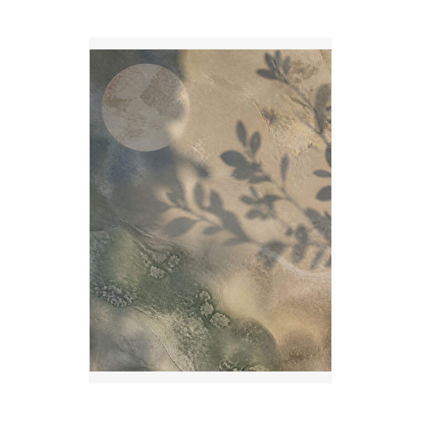 Winter Shadow Play Texture Wall Art Print | Cozy Decor