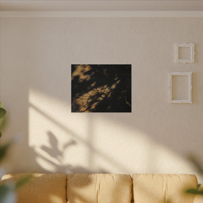 Moody Shadow Play Canvas Art - Moody Minimal Dark Japandi