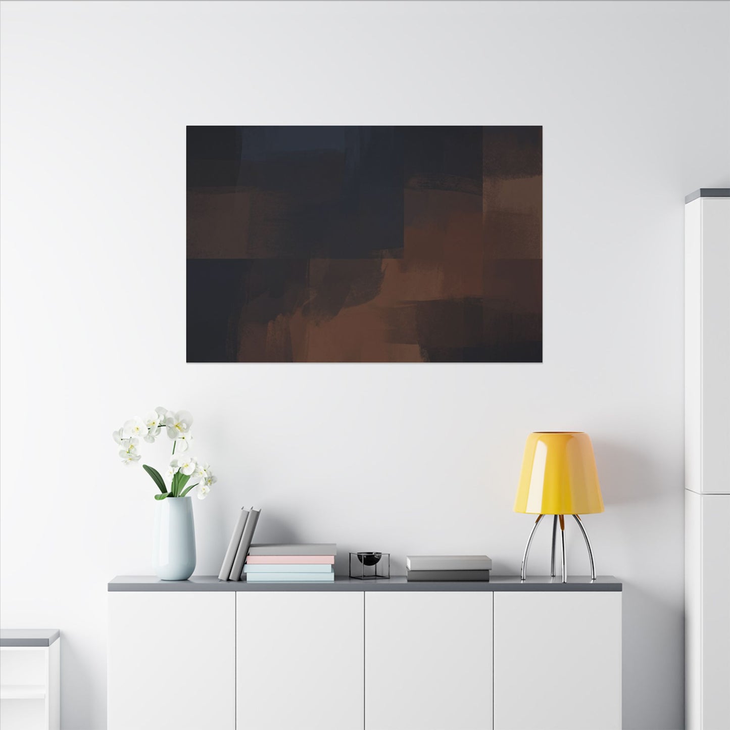 Wabi-sabi Minimal-line Japandi Charcoal Canvas Art