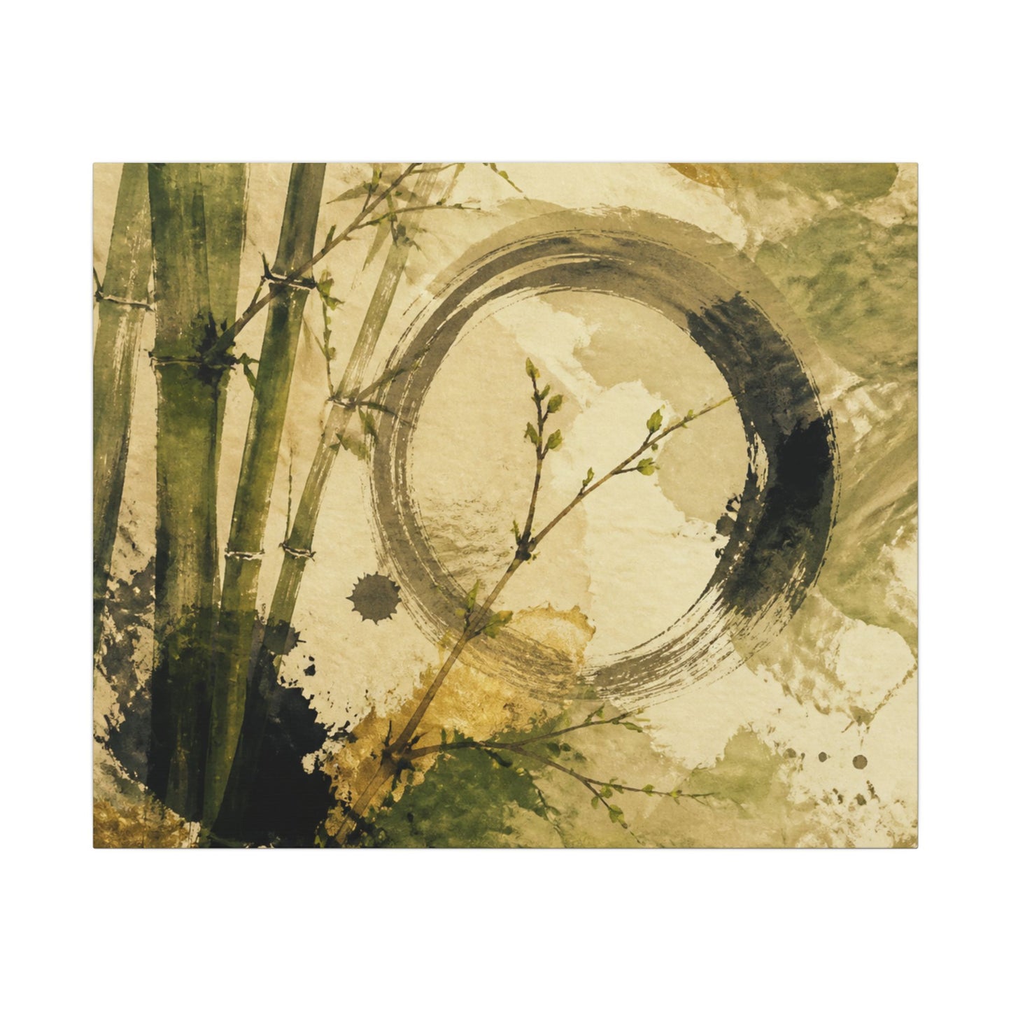 Ink Brushstroke Sumi E Canvas Art | Calm Zen Art
