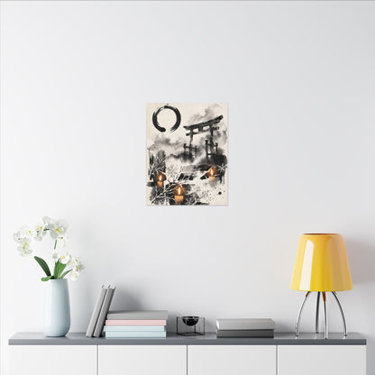 Candlelight Torii Gate Canvas Art - Zen Datsuzoku