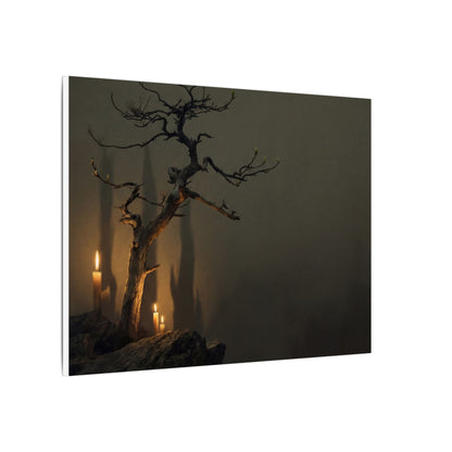 Ma Pine Tree Canvas Art - Dark Japandi Shadow Zen