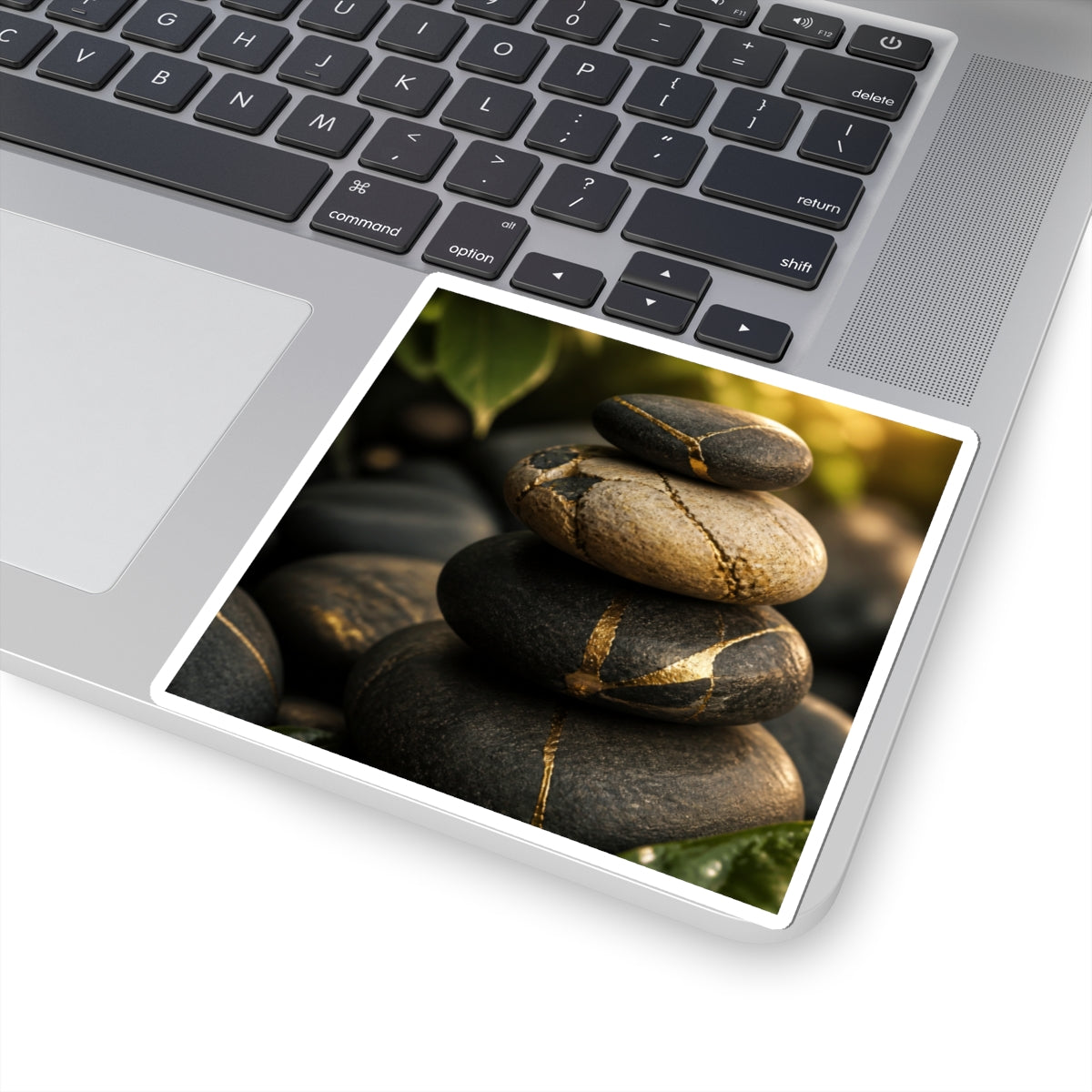 Golden Hour River Stones Sticker - Kintsugi Kanso