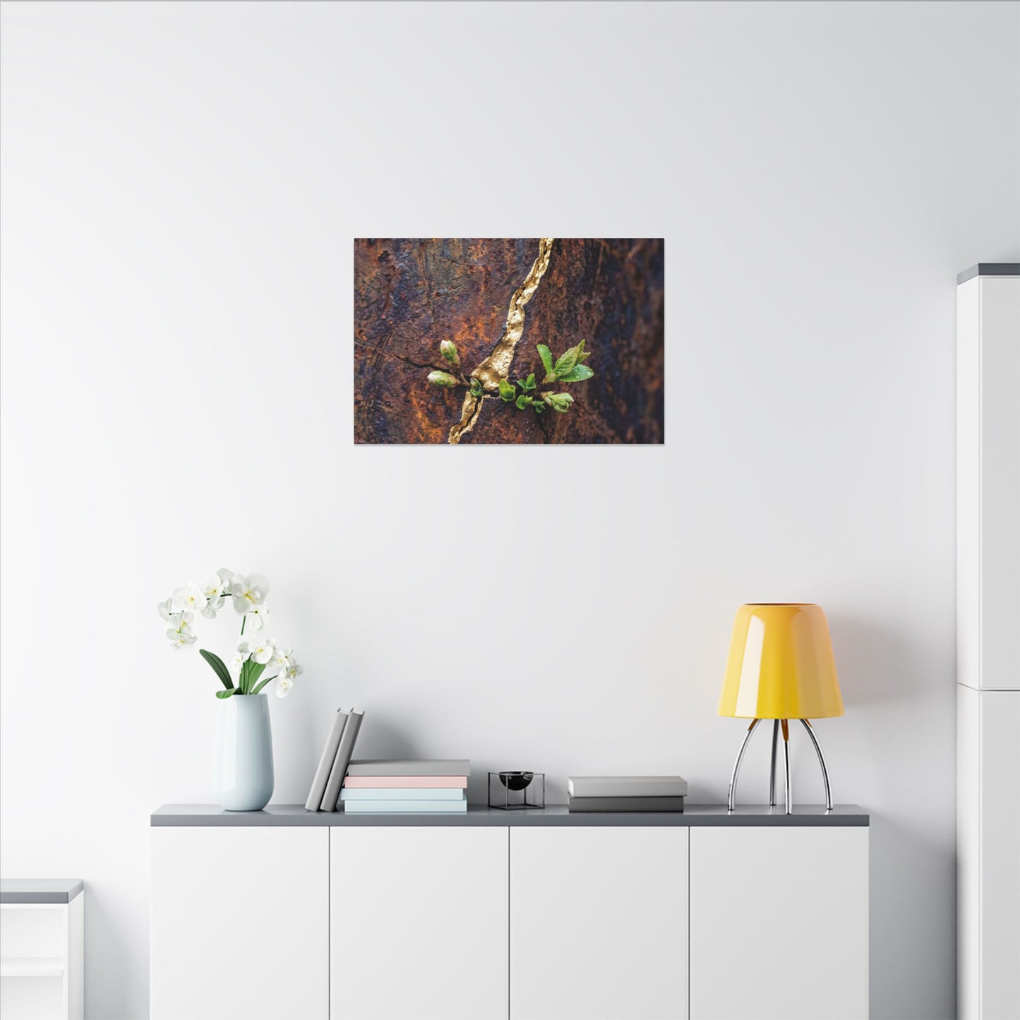 Overcast Rust Patina Canvas Art - Kintsugi Datsuzoku