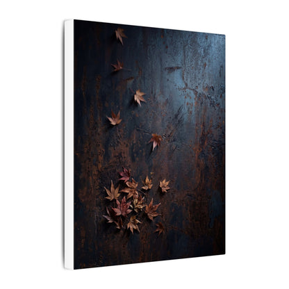 Moonlight Rust Patina Canvas Art - Dark Japandi Mono No Aware