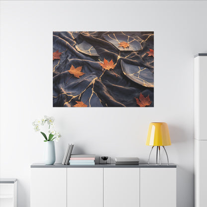 Golden Hour Silk Drape Canvas Art - Kintsugi Shibui