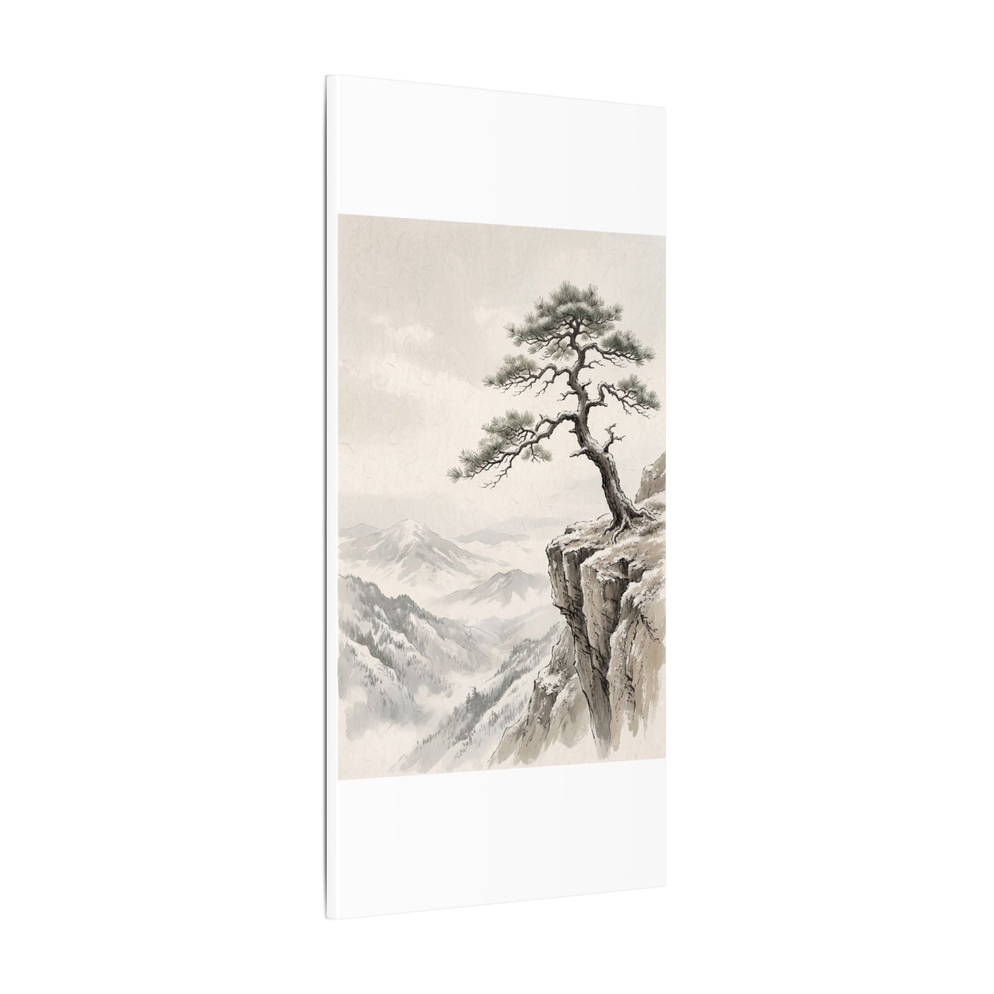 Seijaku Pine Tree Canvas Art - Japandi Japanese Pattern