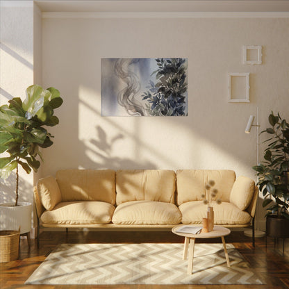 Incense Smoke Summer Canvas Art | Japandi Cozy Design