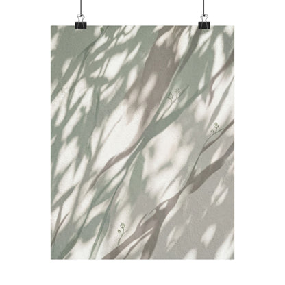 Shadow Play Spring Wall Art Print | Japandi Neutral Design Art Print