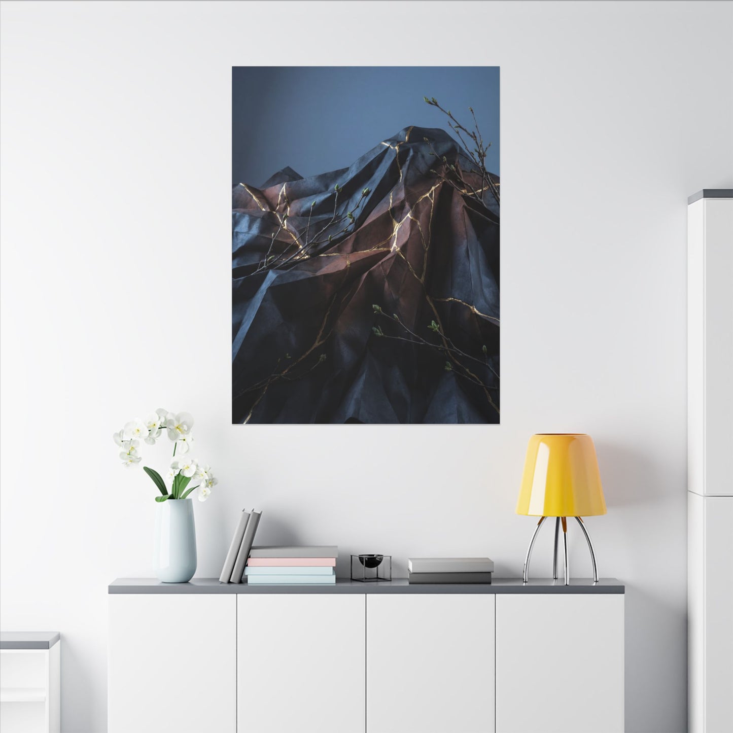 Paper Fold Broken Beauty Canvas Art | Philosophical Kintsugi Art