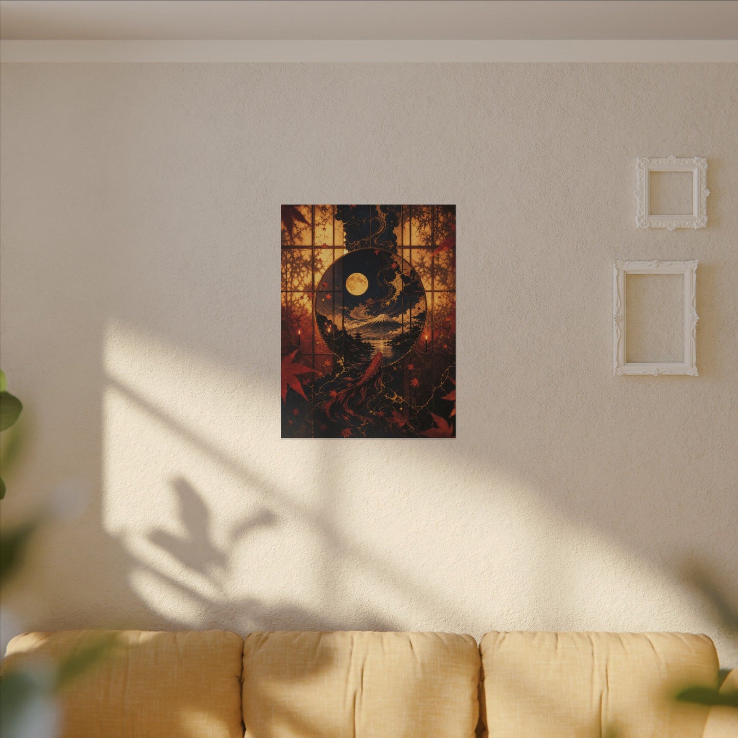 Beautiful Shoji Screen Canvas Art - Gold Vein Kintsugi