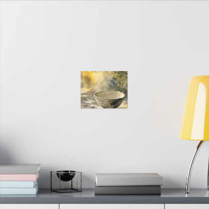 Cozy Ceramic Bowl Canvas Art - Watercolor Japandi