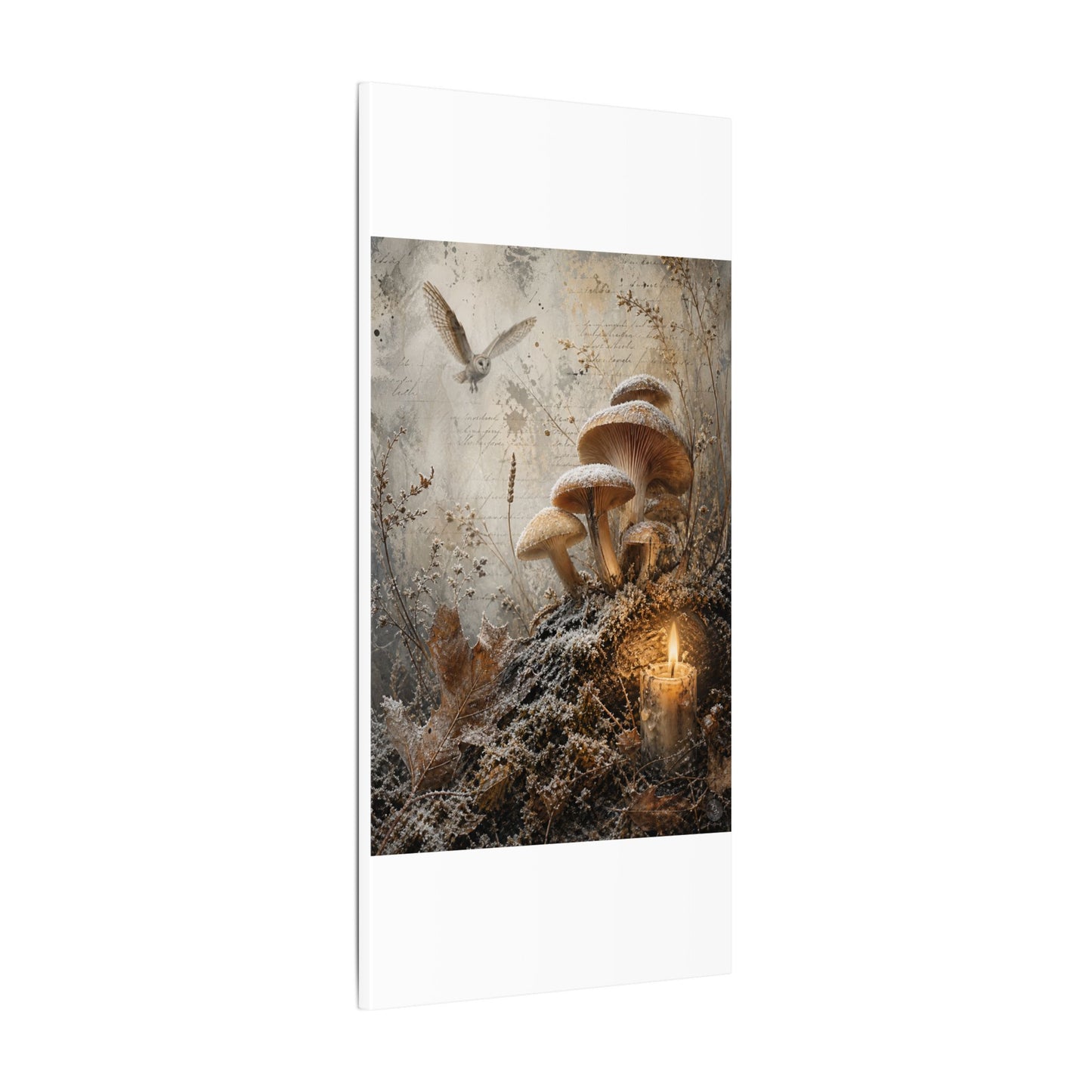Wild Mushrooms Texture Canvas Art | Elegant Japandi Art