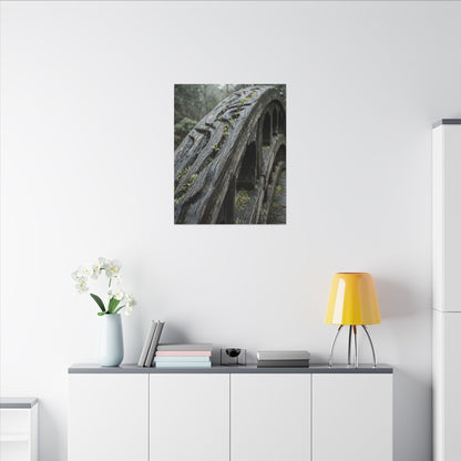 Overcast Wooden Bridge Canvas Art - Japandi Kanso