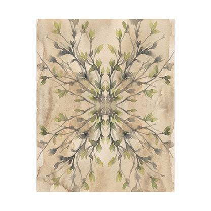 Shadow Play Watercolor Wall Art Print | Earthy Japandi Art