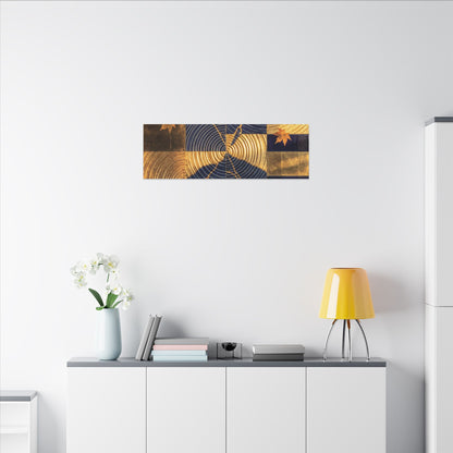 Autumn Water Ripple Crackle Gold Canvas Art | Artful Decor