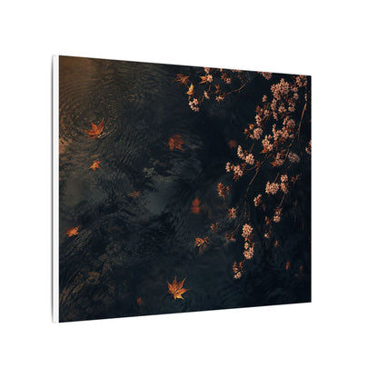Golden Hour Cherry Blossom Canvas Art - Dark Japandi Kanso