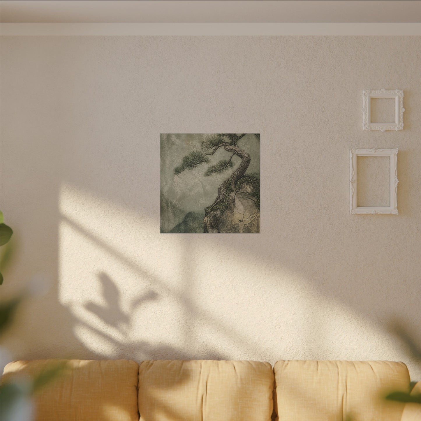 Fukinsei Pine Tree Canvas Art - Japandi Texture