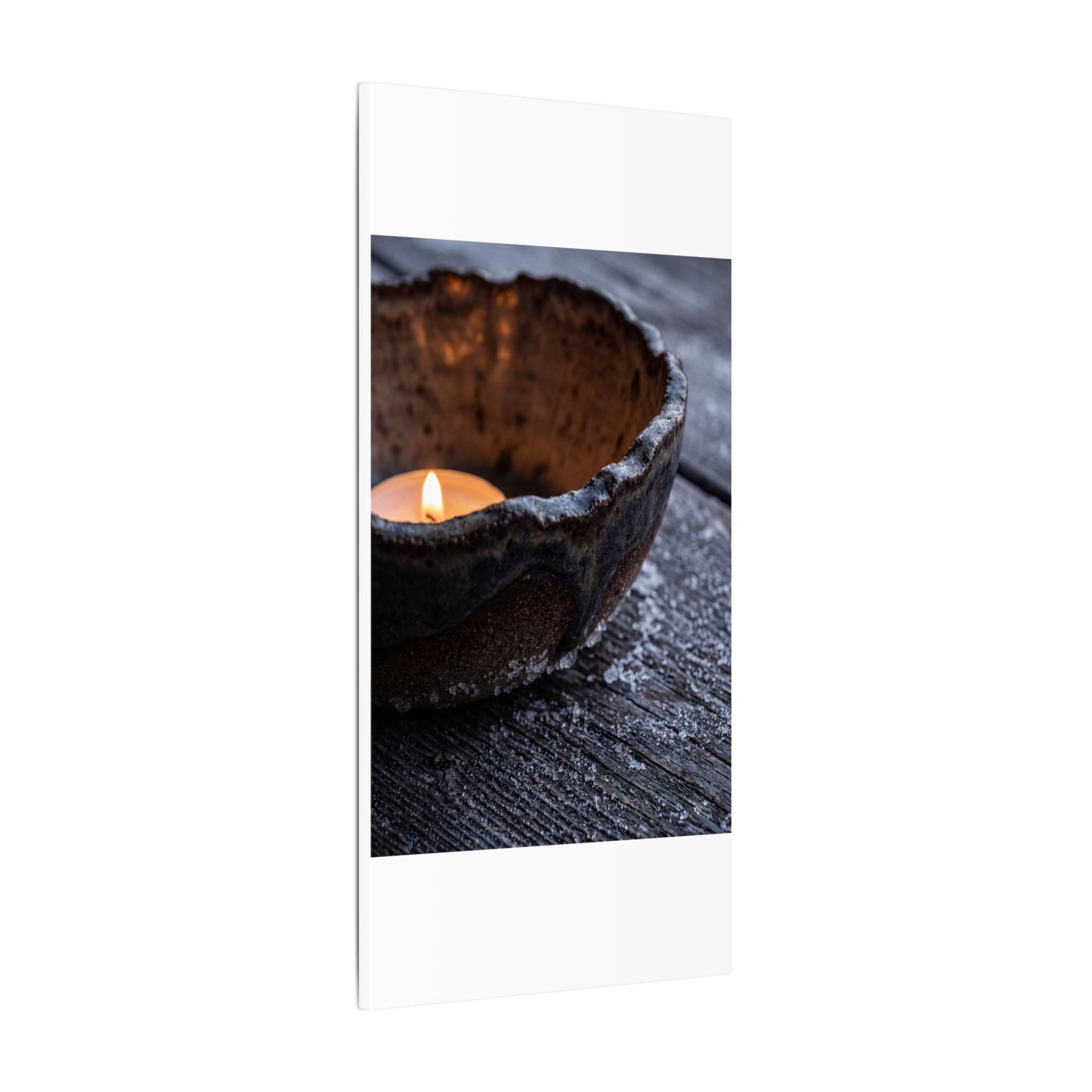 Atmospheric Ceramic Bowl Canvas Art - Moody Minimal Dark Japandi