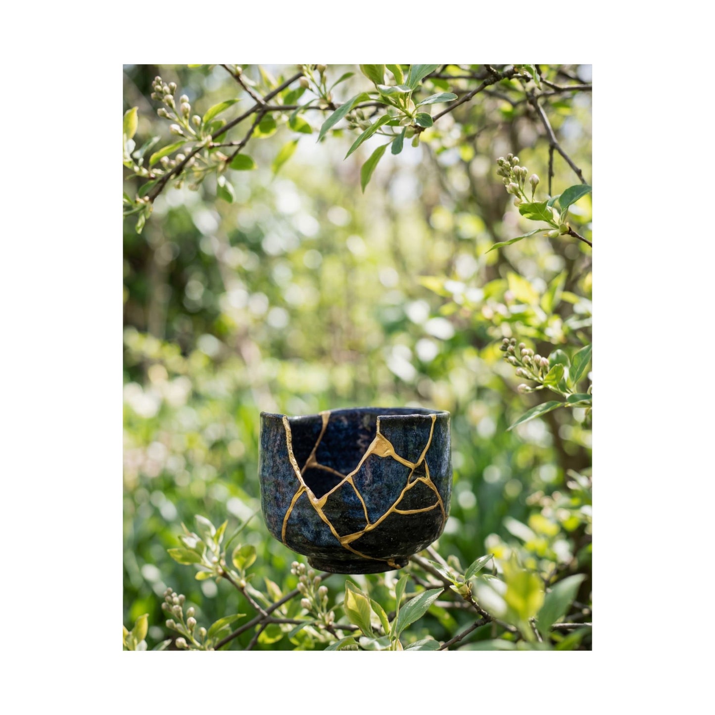 Kintsugi Broken Pottery in Dappled | Broken Beauty Wall Art Print