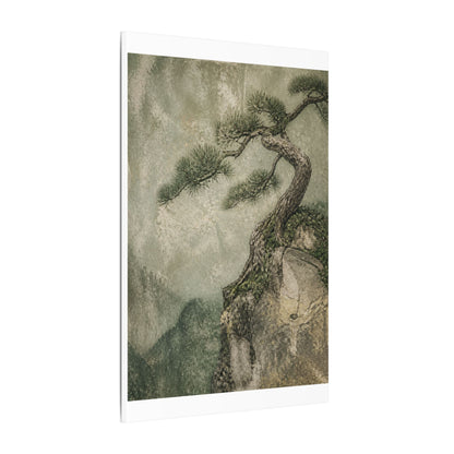 Fukinsei Pine Tree Canvas Art - Japandi Texture