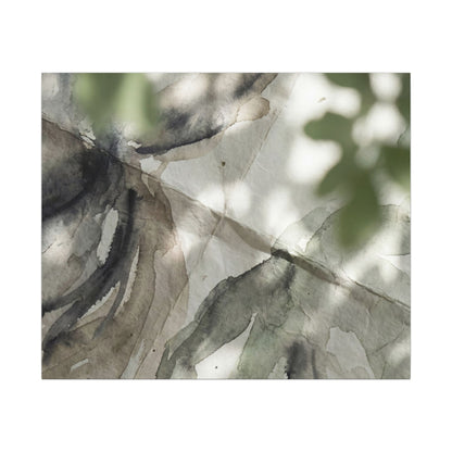 Spring Paper Fold Watercolor Canvas Art | Warm Decor