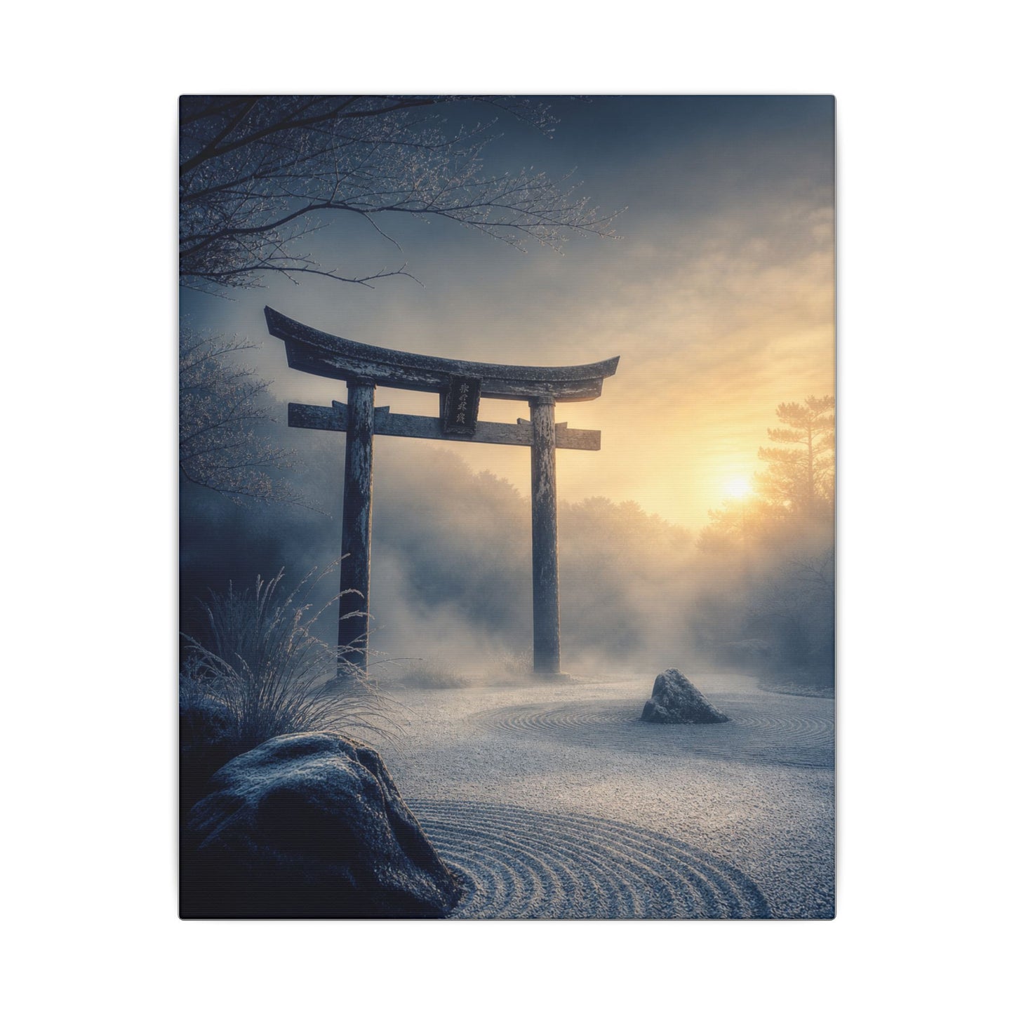 Zen Torii Gate in Golden Hour | Karesansui Canvas Art