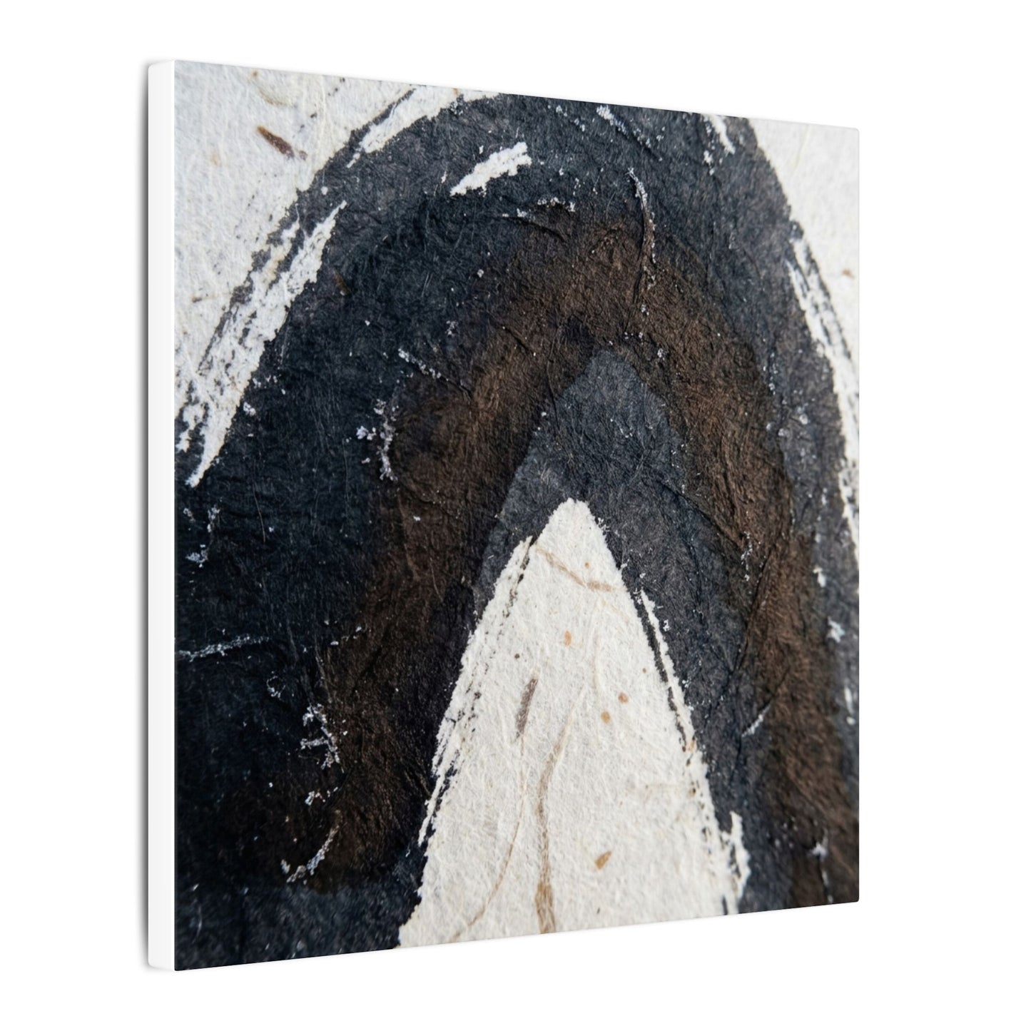 Moody Ink Brushstroke Canvas Art - Moody Minimal Dark Japandi