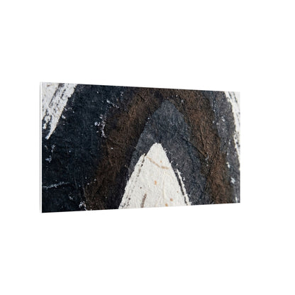 Moody Ink Brushstroke Canvas Art - Moody Minimal Dark Japandi