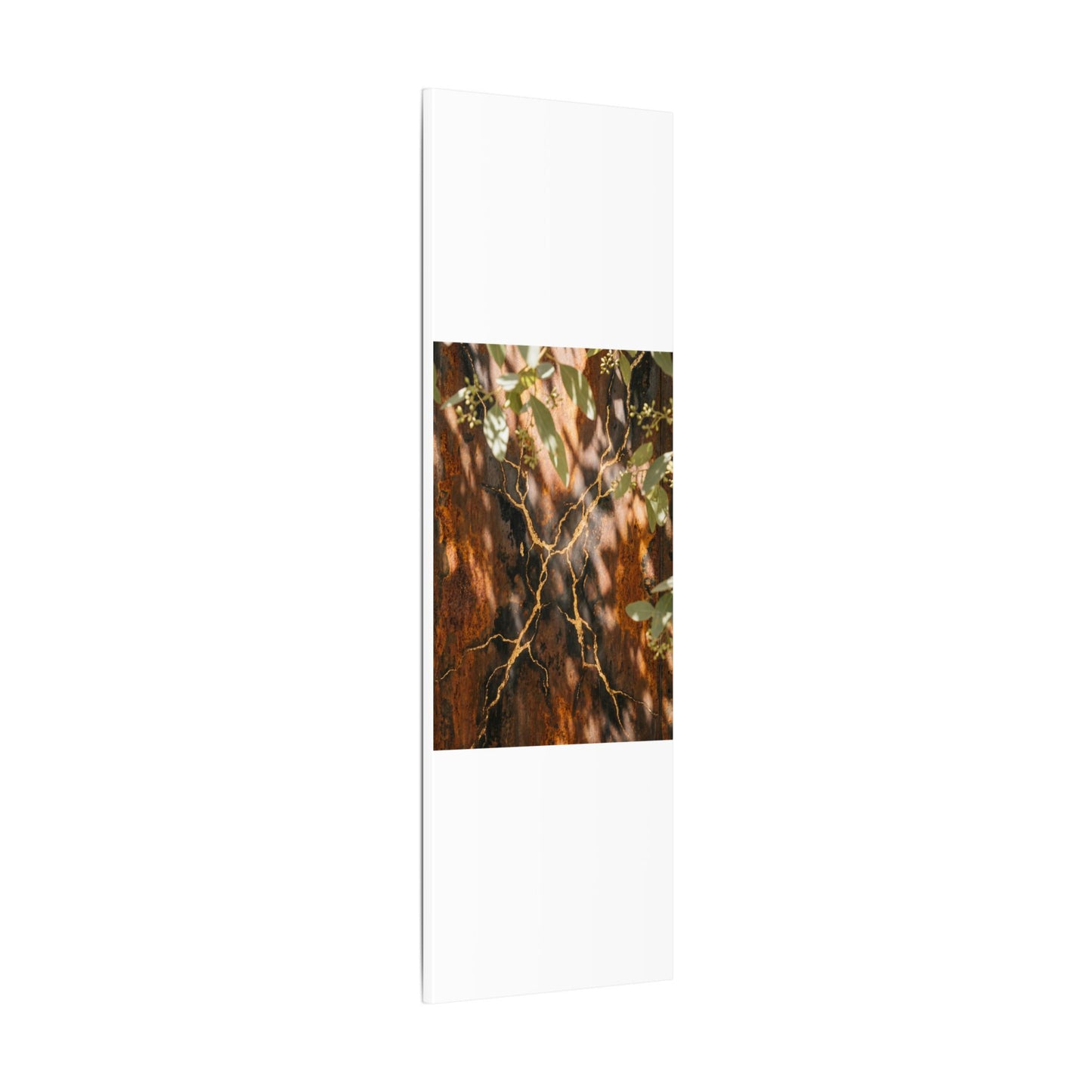 Kanso Rust Patina Canvas Art - Kintsugi Gold Vein