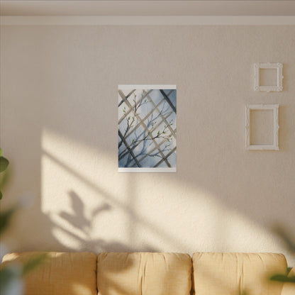 Shoji Screen Canvas Art | Spring Japandi Watercolor Art
