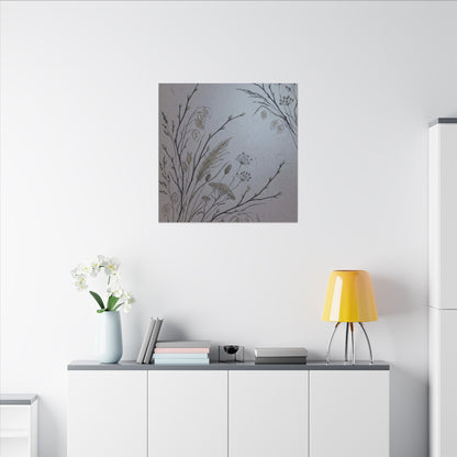 Spring Dried Flowers Japanese Pattern Canvas Art | Cozy Decor