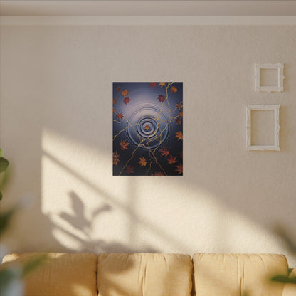 Kintsugi Water Ripple in Dawn | Gold Vein Canvas Art