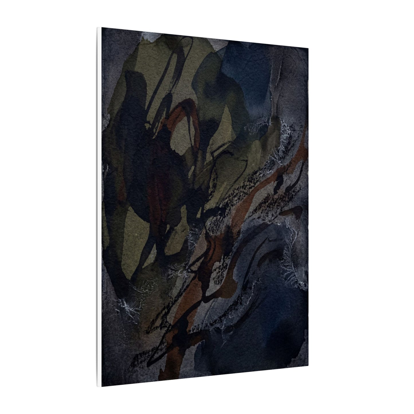 Shadow Play Winter Canvas Art | Dark Japandi Luxurious Design